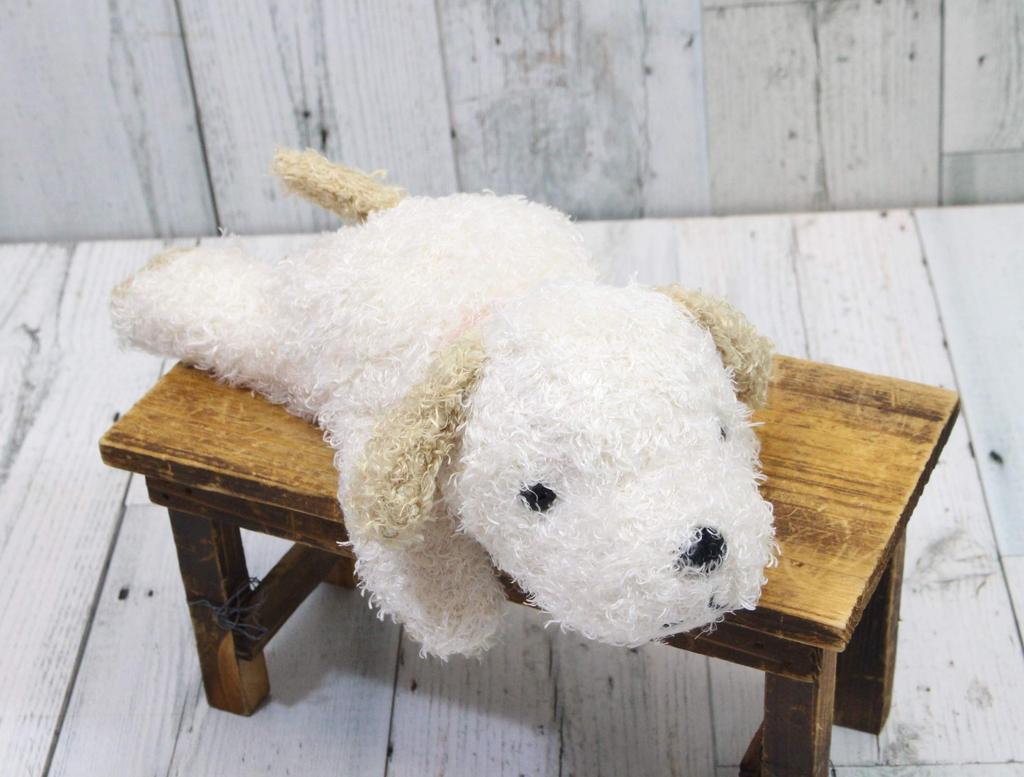 Shinada Lazy Party Fluffy Dog Ivory (Medium) 12 X 27 X 8 Cm Plush Toy, Animal Merchandise, FLPI-0158