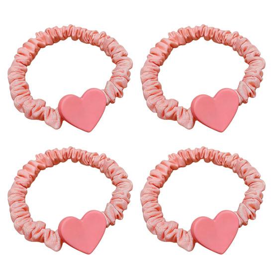 4 шт. Резинки для волос для девочек Мультяшное украшение Макаронные цвета Высокоэластичные Резинки для волос Высокая эластичность Без повреждения волос Держатель для хвоста E