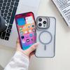 For iPhone 14 Pro Max Case Compatible with MagSafe Lens Frame Kickstand PC+TPU Phone Cover