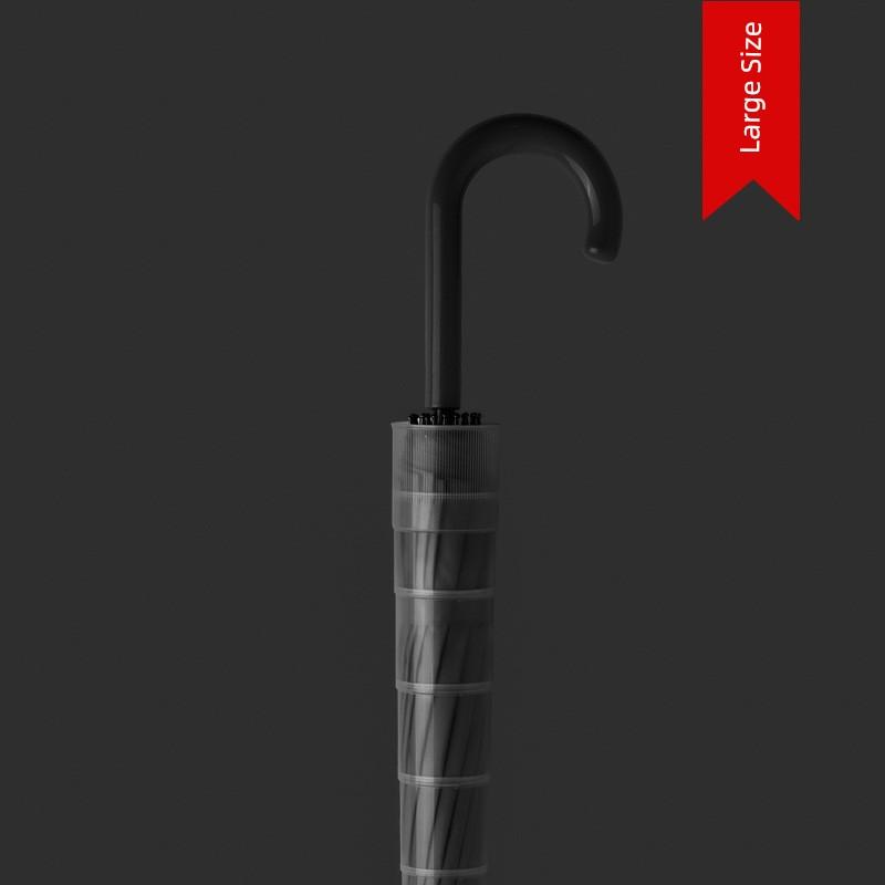 Waterproof Umbrella, Double-Sized Reinforced Long-Handled Umbrella for Men, Wind-Resistant, Extra-Large Straight Umbrella for Three People, Can Be