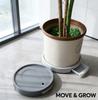 Universal Wheels Plant Pot Saucer Movable Drawer Type Water Tray For Garden Flower Pots
