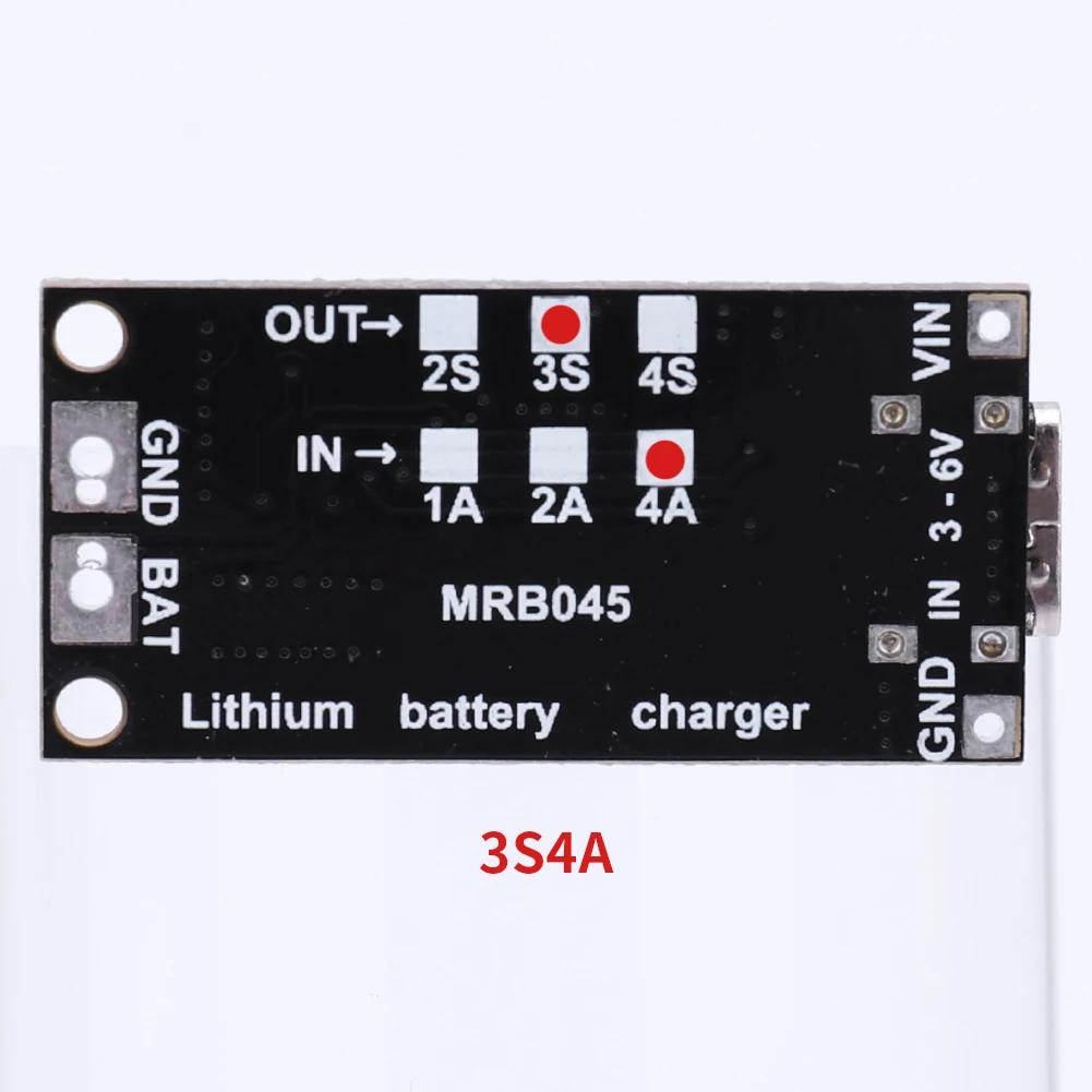 18650 Lithium Battery 2S 3S 4S Type-C To 8.4V 12.6V 16.8V Charging Boost Module Step-Up Boost LiPo Polymer Li-Ion Charger 1/2/4A