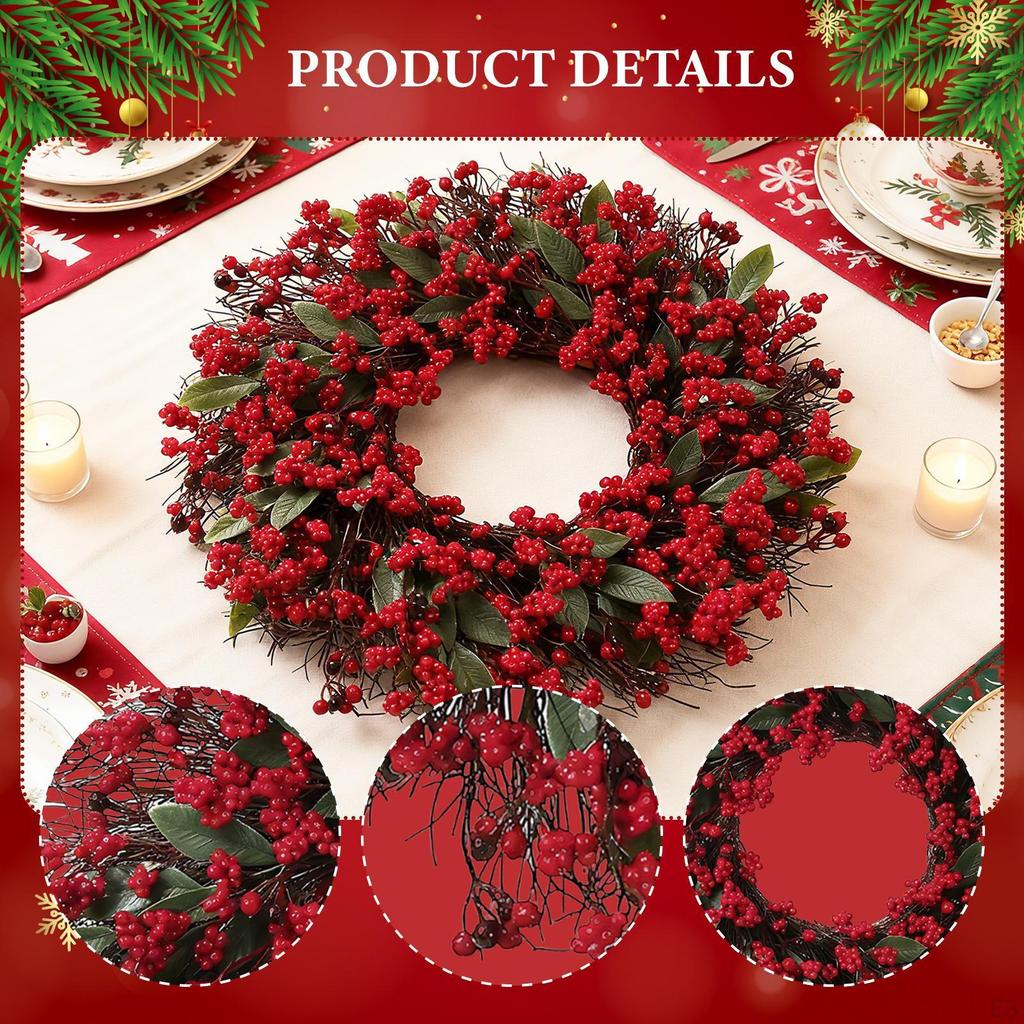 Künstlicher Weihnachts-Türkranz Dekoration Dekorative Weihnachts-Girlande für Festival Bauernhaus