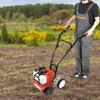 52CC Gas Powered Garden Tiller 2-Stroke Air-Cooled Hand Rotary Cultivator Rototiller for Trenching, Turning Soil, Loosening