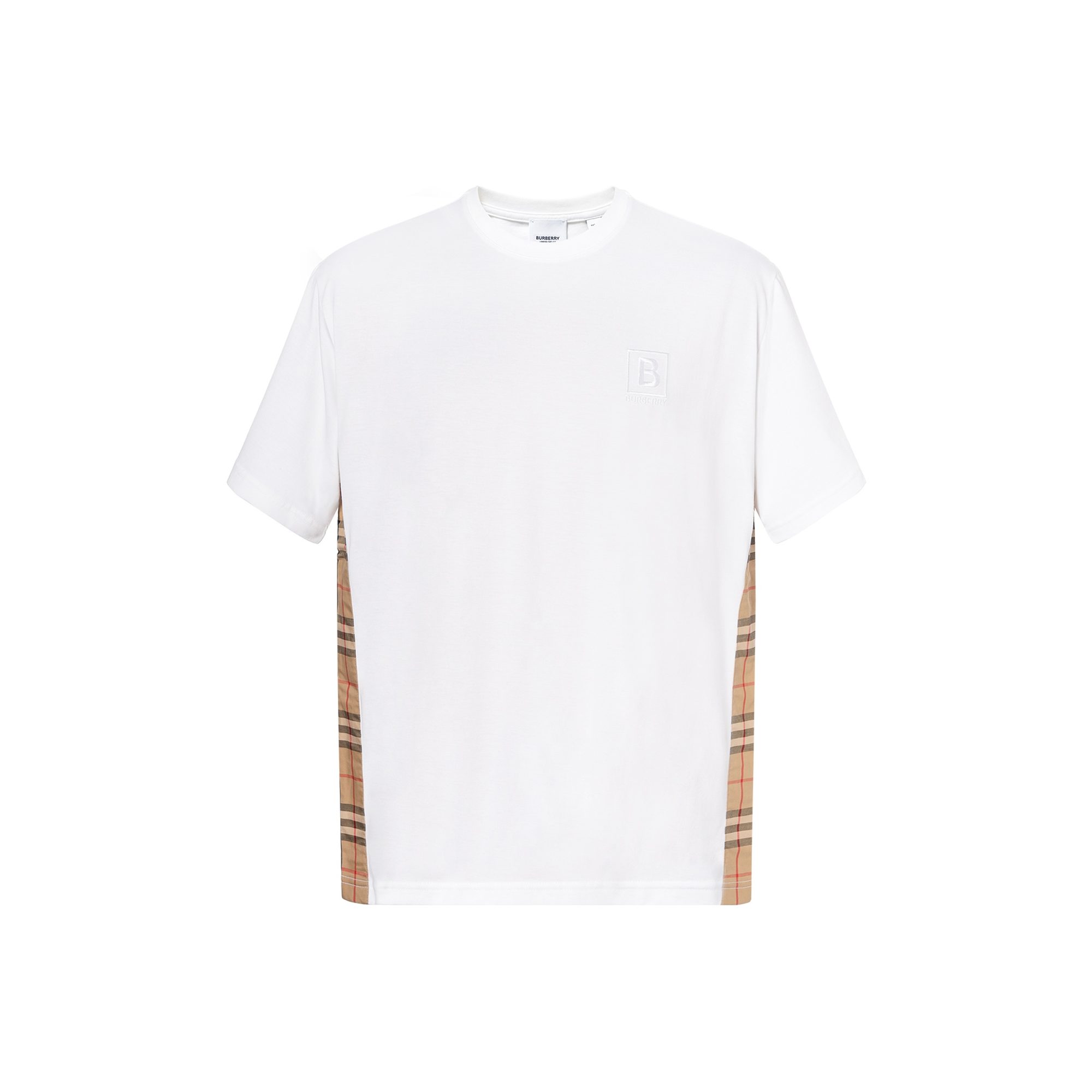 Burberry FW22 Check Panel Cotton T-shirt