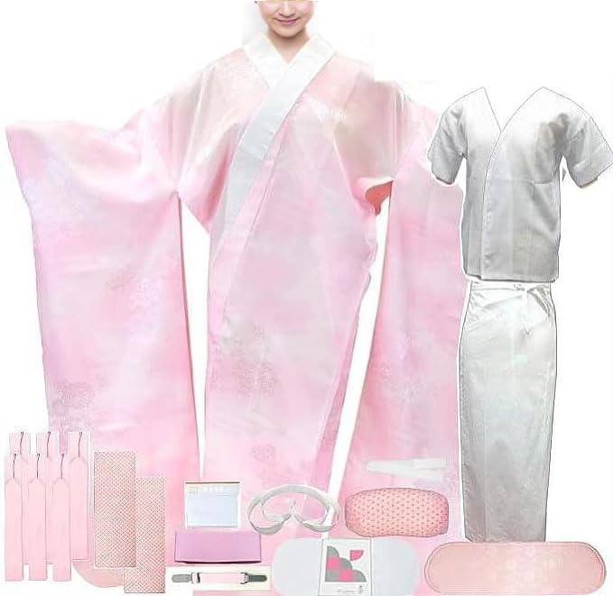 Set of Kimono Accessories for with Long Kimono Underwear Dressing Graduation Ceremony Kimono Undergarment [Kyoto Usagido] 20-piece Long-sleeved