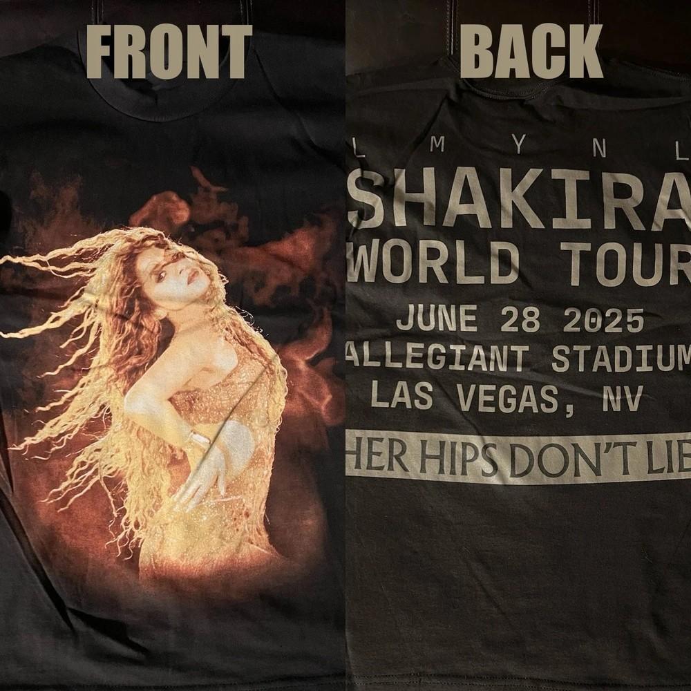 

SALE 30% Shakira Her Hips Don’t Lie Tour Shirt Las Vegas Exclusive 2025 Shirt Unisex T-Shirt M