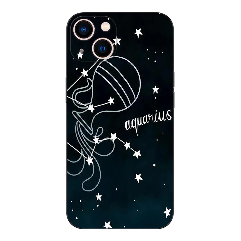 Black Tpu Case For Samsung Galaxy M53 M13 M62 A12 A22 A22S A32 A42 A52 A52S A72 4g 5g A20S Zodiac Sign