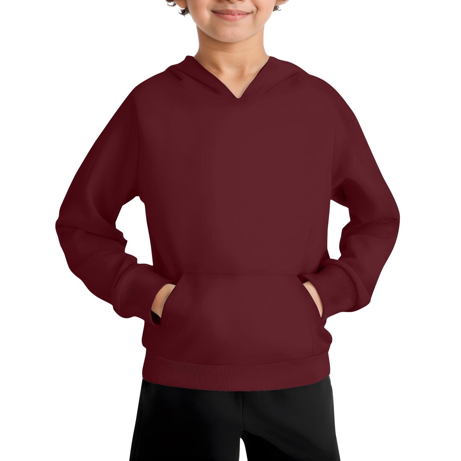 

Повседневная модная толстовка с длинным рукавом и капюшоном с карманом для мальчиков 150