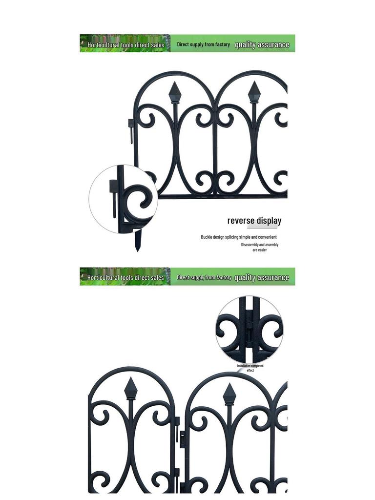 Outdoor Plastic Picket Fence - Ground-Inserted, Free Splicing Decor for Garden, Flower Beds, and Partitions.