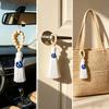 Handmade Boho Evil Eye Hanging Ornament, Wood Bead Tassel Lucky Charm For Car Home Door Decor