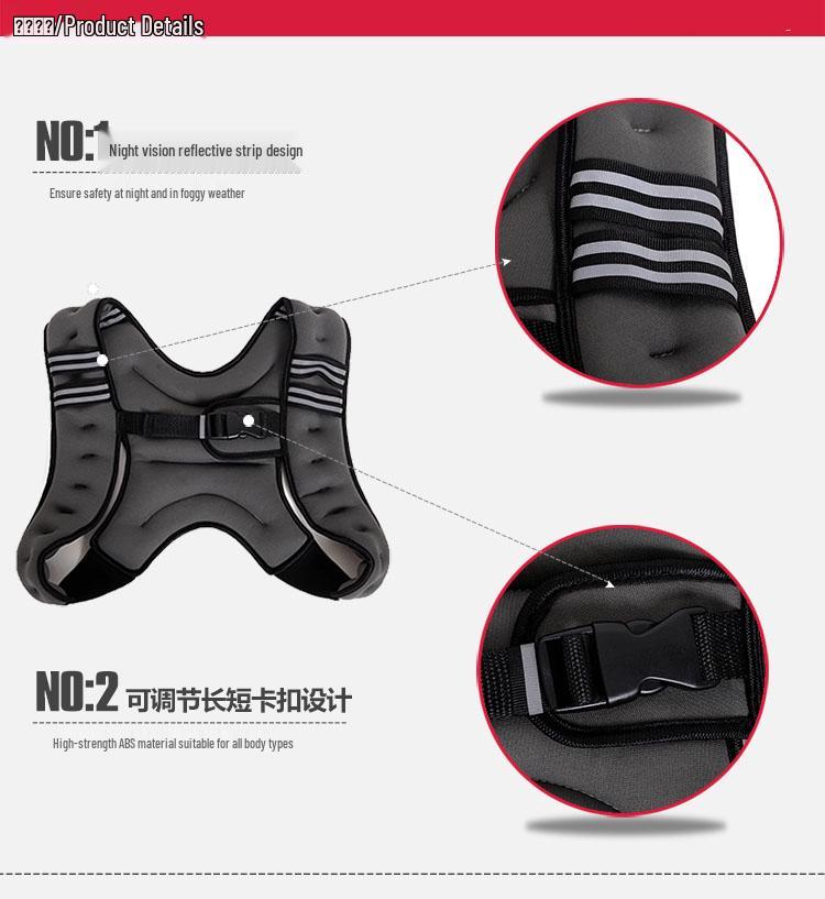 Free Shipping Weighted Vest (5-10Kg) Invisible Iron Sandbags for Running & Fitness