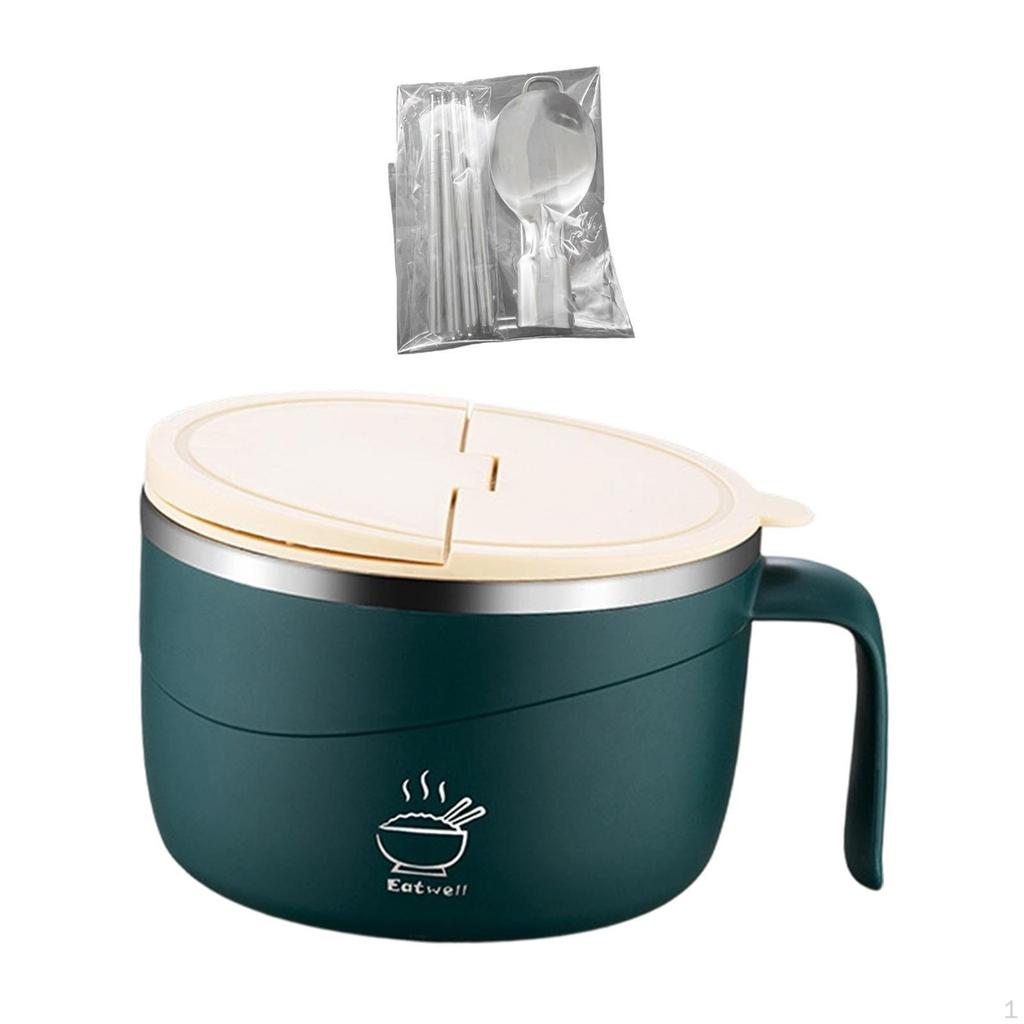 with Lid, Round Soup Bowl, Kitchen Utensil, Household Accessory, Large Capacity Cereal Container,