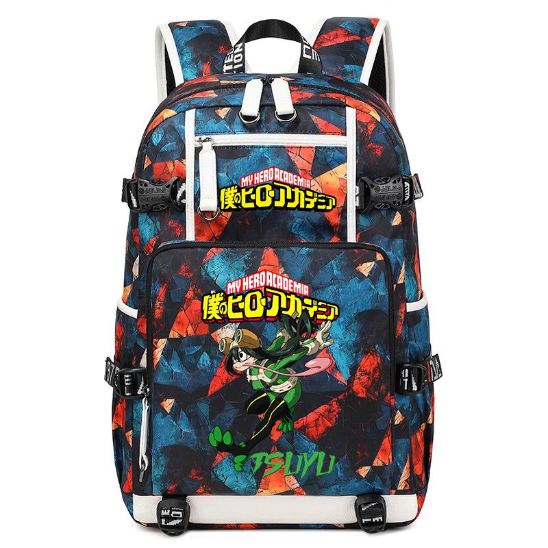 My Hero Academia Printed Rucksack Large Capacity School Bag Outdoor Book Backpack for Boys Girls Teens