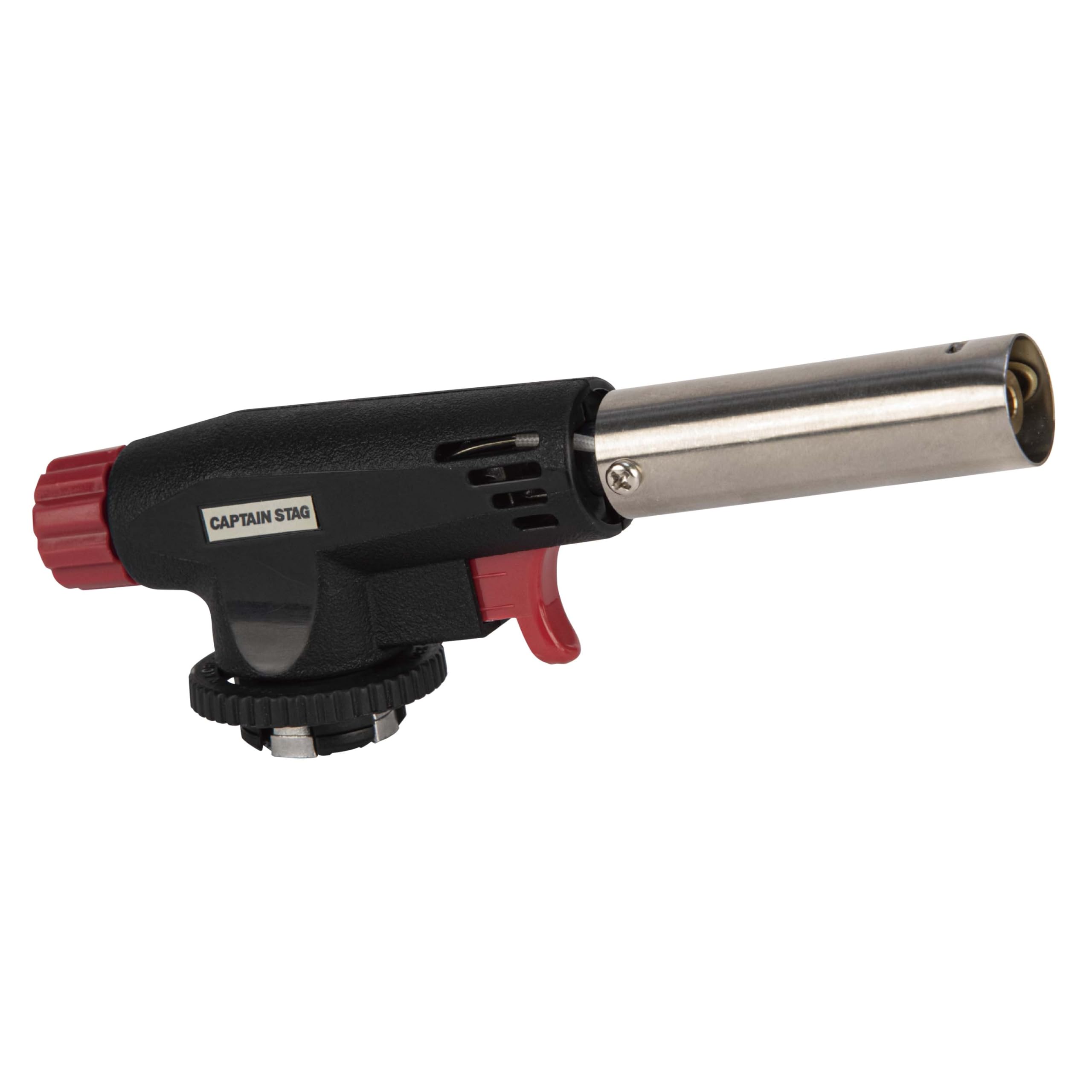 CAPTAIN STAG Gas Burner, Fire Starter, Grilling, Handy Lock Gas Torch, Locking Mechanism, Easy Flame Adjustment UF-0043