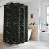 Perdea de duș Corbul Gothic - Design floral botanic Whimsigoth, Decor de baie Witchy Dark Academia