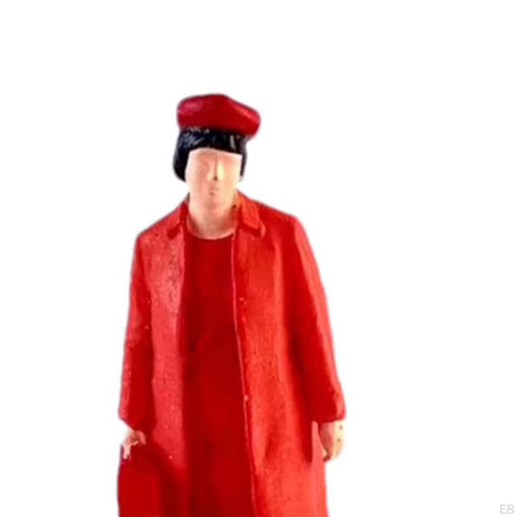 2 Pieces 1/64 People Figures Set Layout S Scale DIY Projects Micro Landscape Movie Props Resin