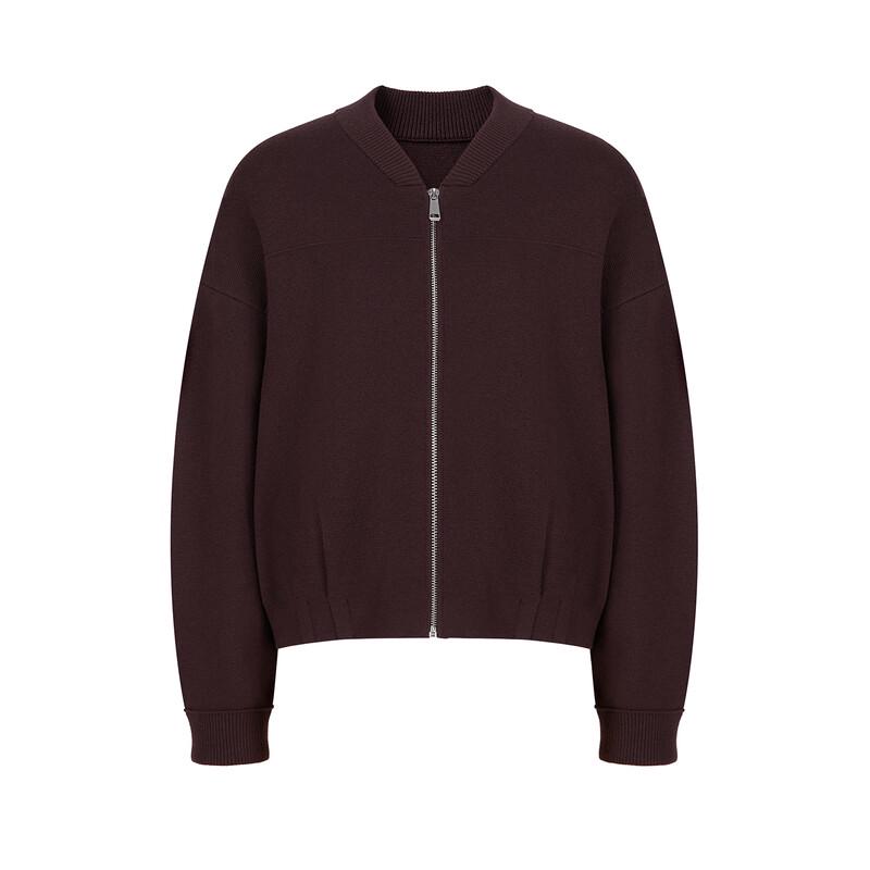 Annakou Women's Casual Wool Blend Baseball Cardigan