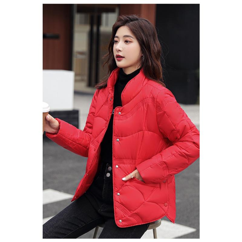 TIFICY Women's Fashion Casual Fall Winter Solid Color Print Long Sleeve Jackets & Coats Down Coats