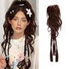 Bybrana Fountain Pferdeschwanz Kordelzug geflochtene Perücke aus Kunstfaser
