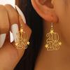 2026 New Year Geometric Glitter Minimalist Hollow Earrings