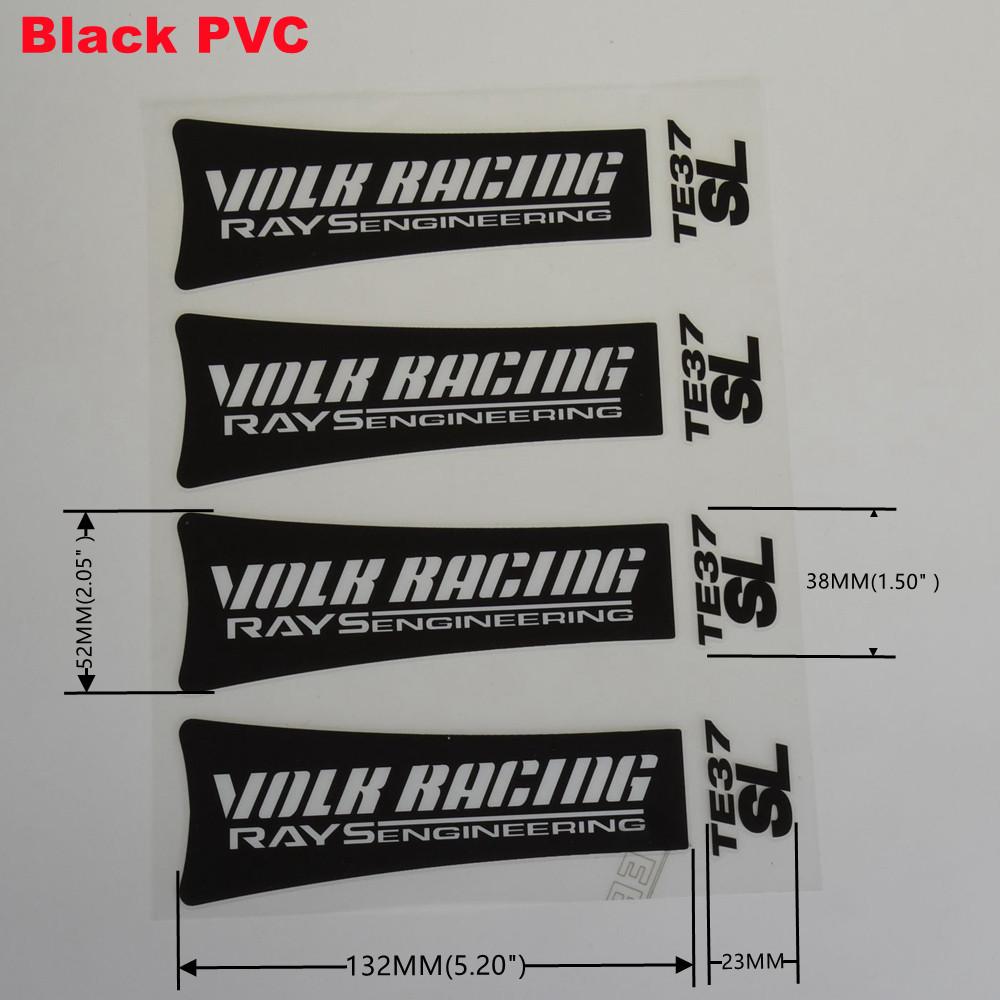 Wholesale JDM Car Wheel Stickers VOLK RACING RAYS TE37SL Fluorescent & Reflective TE37 SL Sport Rim Sticker Decal Accessories