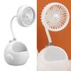 Schreibtischventilator Cartoon Dinosaurier Leise USB Wiederaufladbar Multifunktional Tragbar Stifthalter Schreibtischventilator