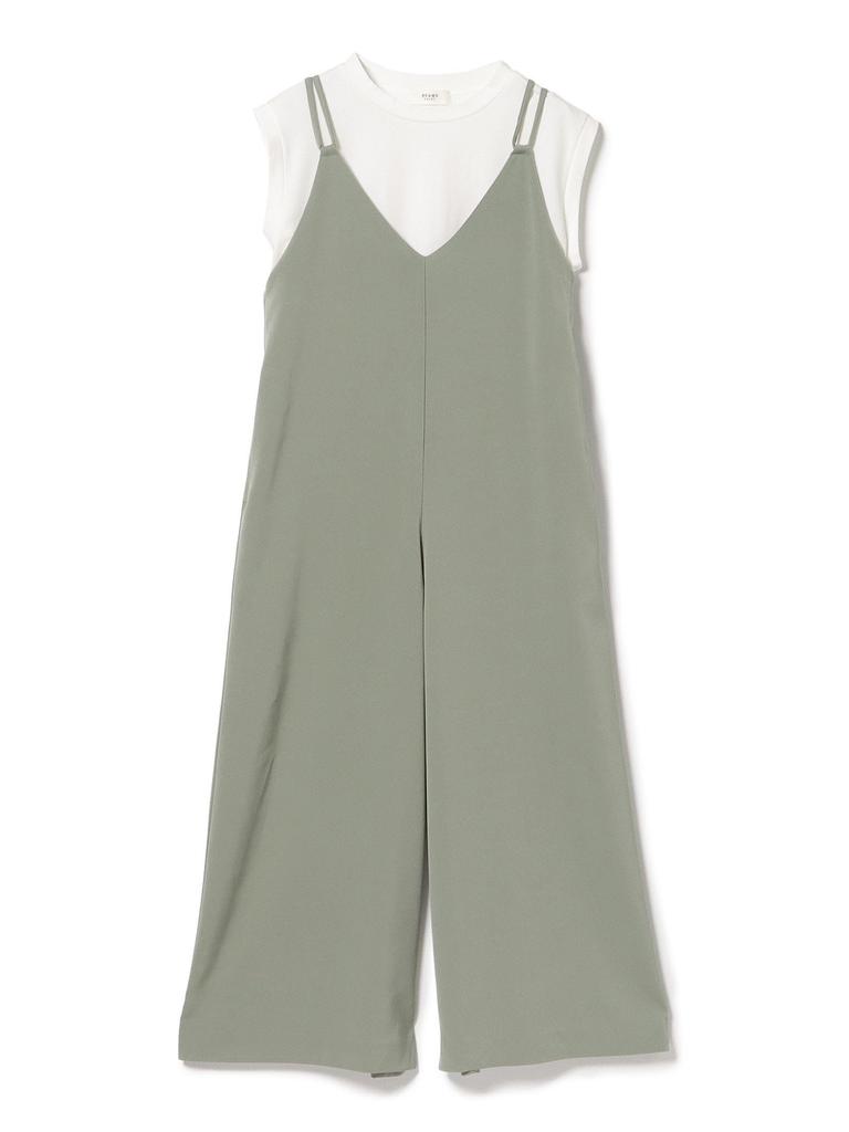 Beams Heart All-in-One/Overalls French Pullover X Overalls (Set Item) Women's OLIVE ONE SIZE