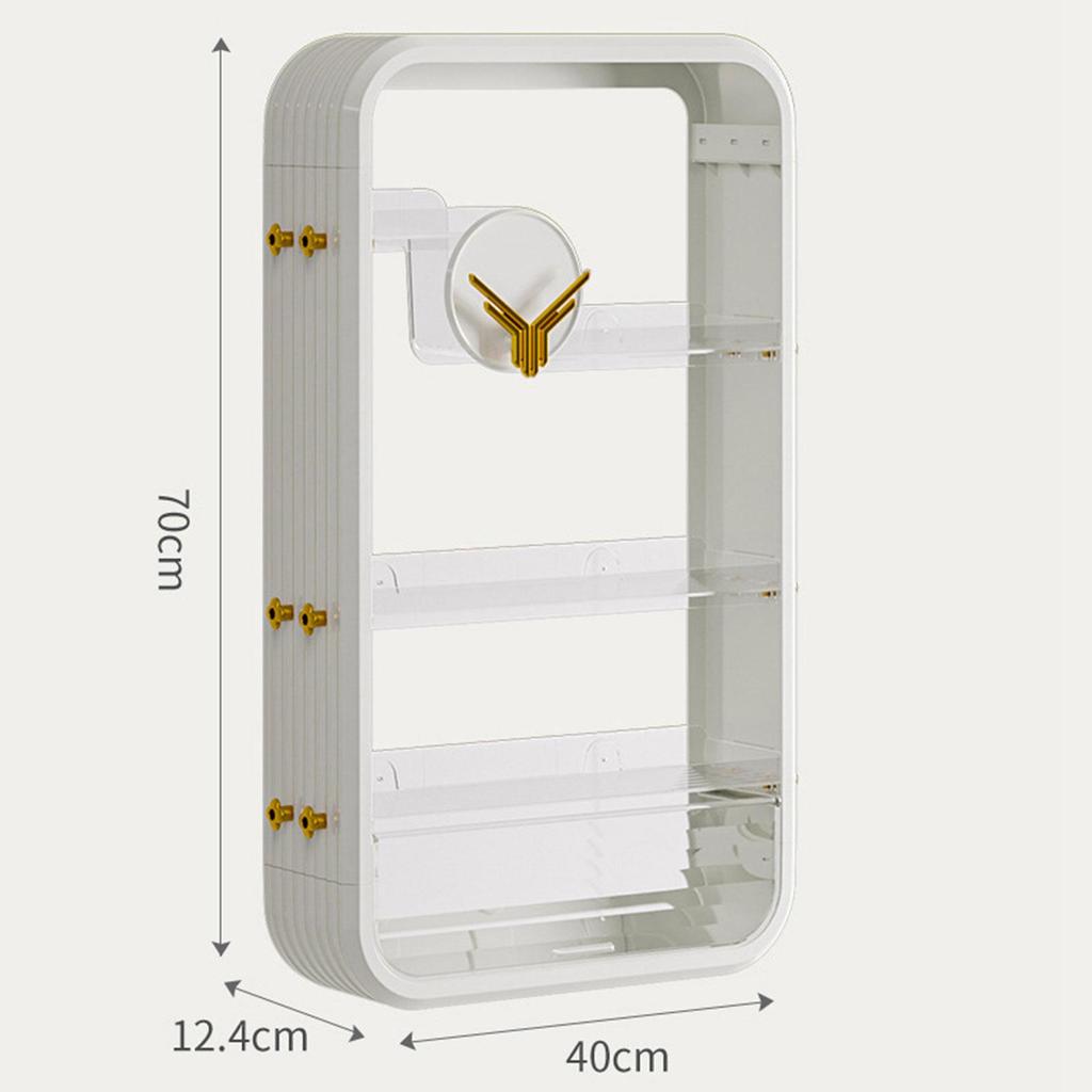 Bathroom Vanity Rack Shelf, Multifunctional Cosmetic Makeup Storage Rack, Towel Dispenser
