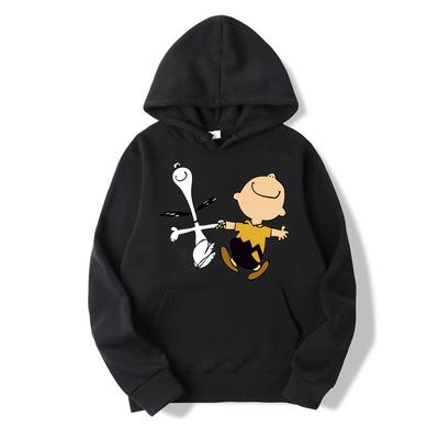 2024 Snoopy And Charlie Brown Cartoon Anime Women Pullover Spring Autumn Men Hoodie 2024 Fashion Couple Sweatshirt Clothes Tops