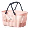Plastic Organizer Basket with Handles Drainage Toiletry Bin Stackable Storage Basket for Storing Bathroom Body Wash