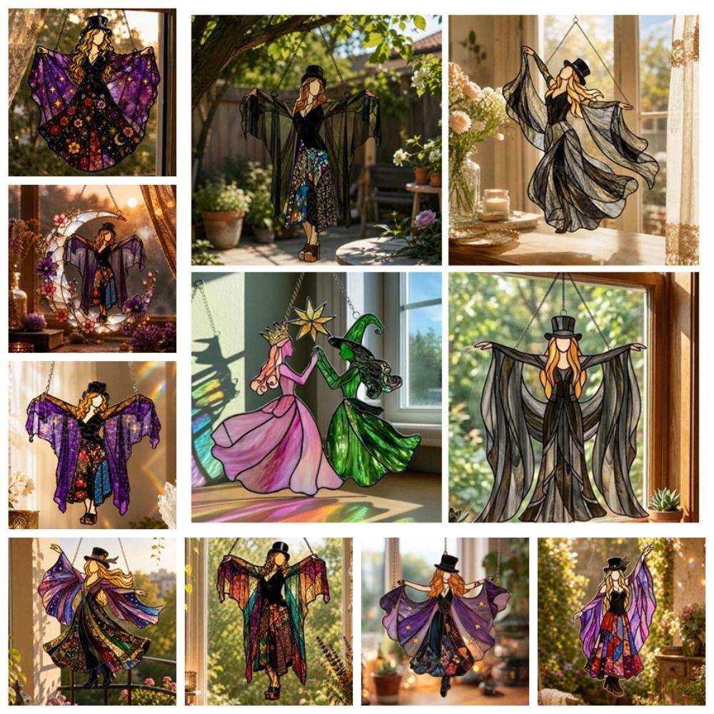 Acrylic Hanging Ornaments Home Decor Hanging Suncatcher Garden Decor Wind Spinner Porch