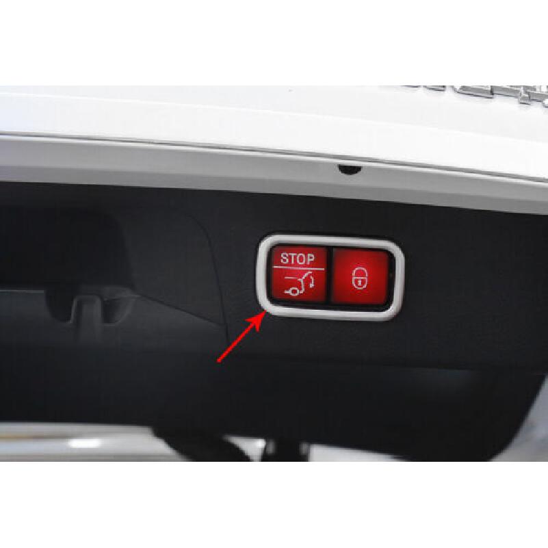 Back Door Tailgate Handle Cover Trim 1X For Benz GLC X253 Silver Steel 2016-