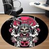 1pc Skull Mask Art Office Round Area Rug, Indoor Mat Suitable For Office, Under Office Chairs Bedroom Living Room Home Decor, Room Deco 030