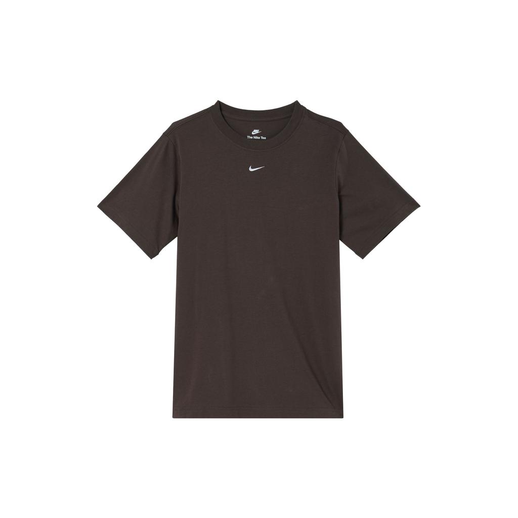 Nike Logo Print Solid Color Outdoor Casual Sports Crew Neck Short Sleeve T-Shirt Women T-Shirts Baroque-Brown FD4150-238