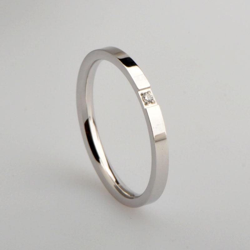 

Кольца из титановой стали с круглым цирконием для женщин, минималистичные тонкие кольца из нержавеющей стали, ювелирные изделия, аксессуары, подарки на День святого Валентина 10