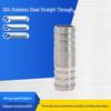 304 Stainless Steel Hose Barb Two-Way Double Head Connector for Soft Tube
