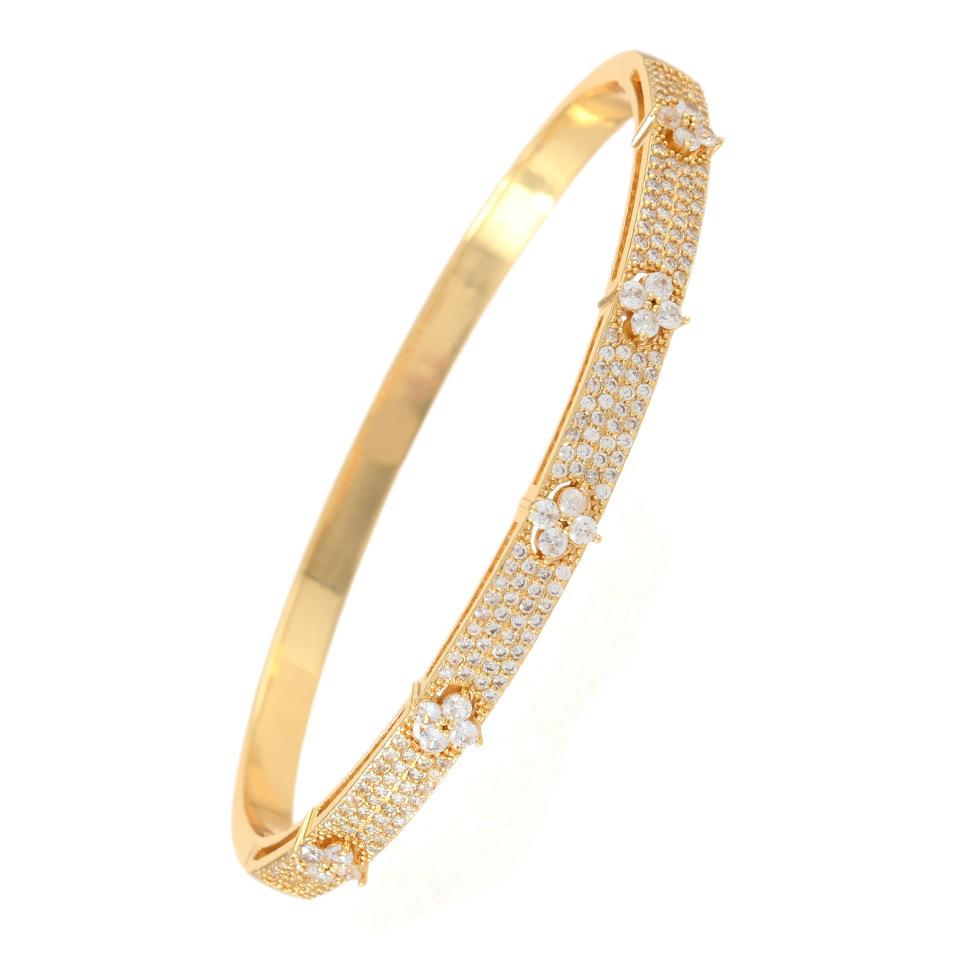Fashionable Four-leaf Flower Fashionable Light Luxury High-end Zircon Versatile