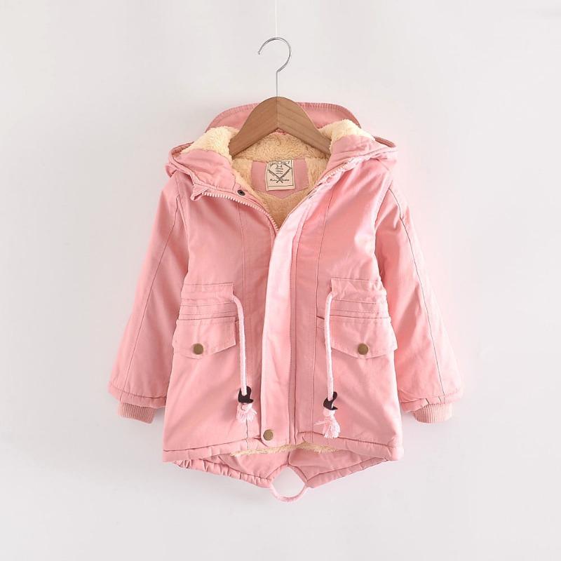 Vestiti Invernali per Bambini Giacca Calda Spessa in Velluto per Ragazze Casual Cerniera Capispalla Solido Versatile Abbigliamento per Bambini