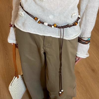 Bohemian Ethnic Beaded Waist Chain – Retro Handmade Belt Accessory for Women