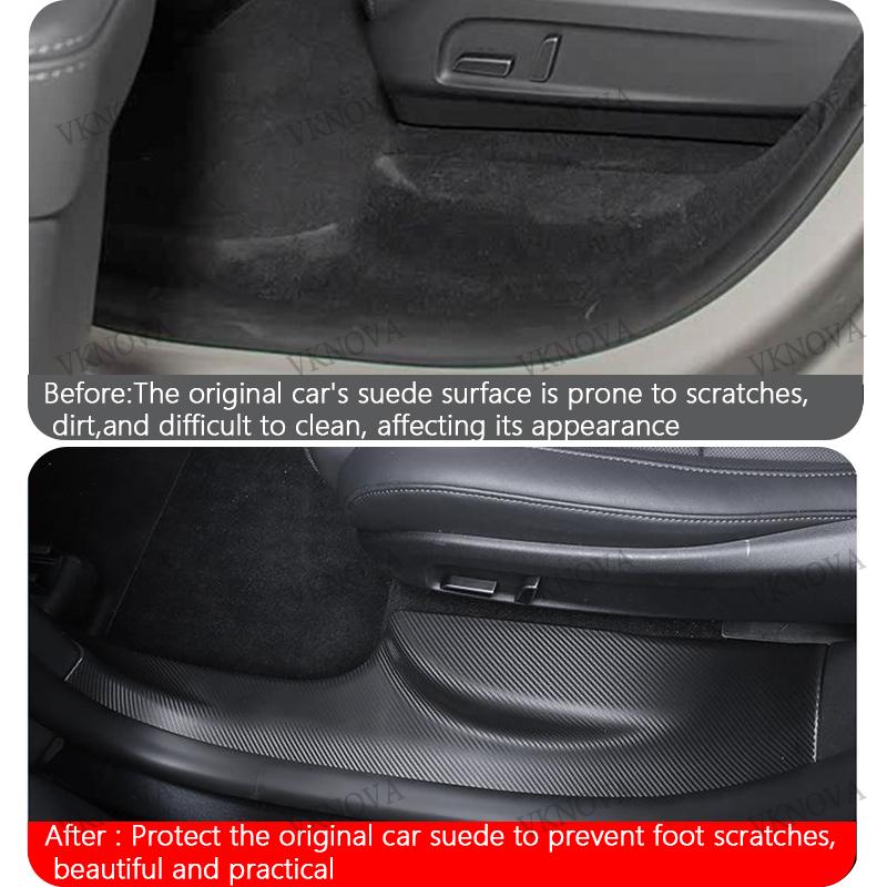 For Tesla Model YL 2026 TPE Front Rear Door Sill Protector Threshold Strip Waterproof Anti-kick Guard Panel Interior Accessories