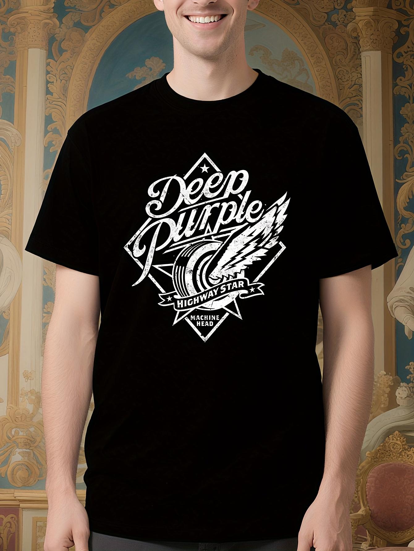 Black Heavyweight Deep Purple Band Graphic Tshirt - forme... S