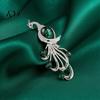 Rhinestone Peacock Pin Faux Crystal Brooch for Women, Bling Lapel Pin, Dainty Clothing Jewelry Wedding Party Prom Shape