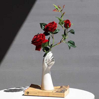 Ceramiczny Wazon w Stylu Skandynawskim Nowoczesny Kreatywny Wazon-Ręka Aranżacja Kwiatów Dekoracja Domu Ozdoba na Biurko do Biura Salonu Prezenty