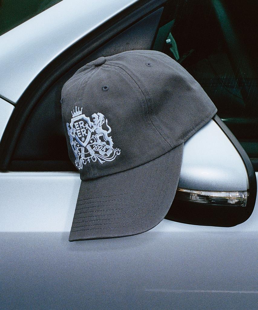 ERER Erer Iconic Embroidery Cap Charcoal Gray