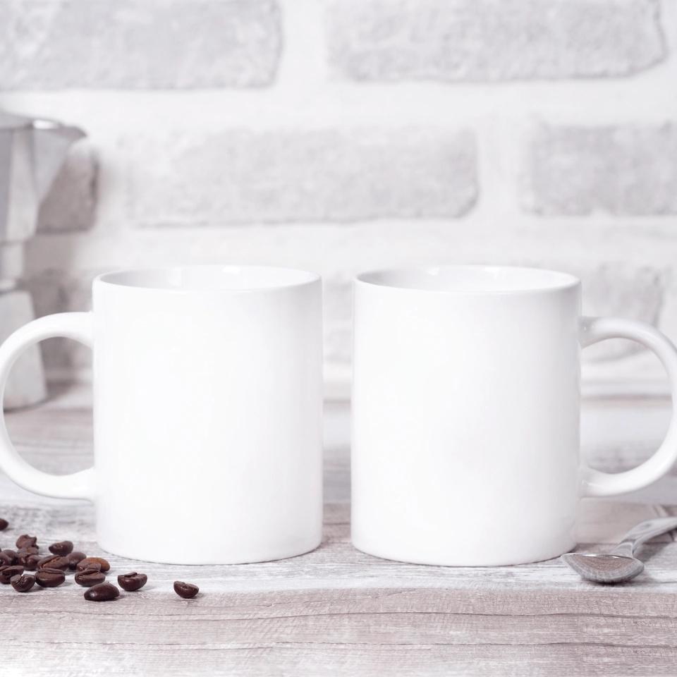 Blank Ceramic Mug with Color Handle, for Sublimation