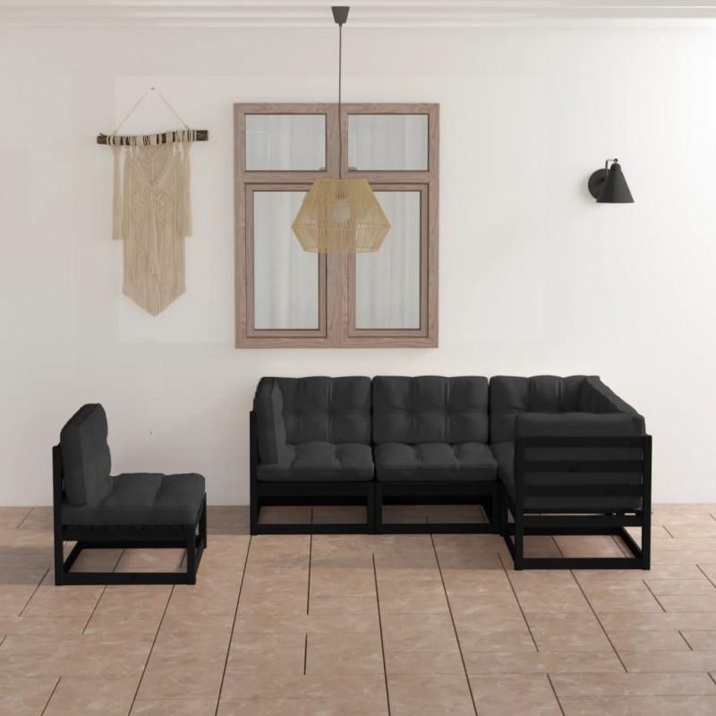 Day and Night - Day and Night 5-piece Garden Furniture Set and Solid Pine Wood Cushions