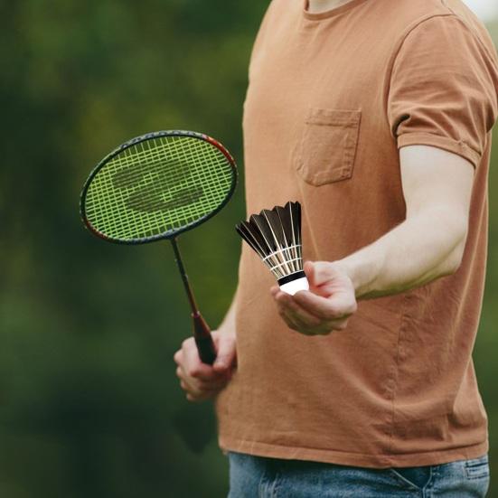 3/6/12 ks badmintonové míčky badmintonové míčky s černým kachním peřím badmintonové míče pro trénink halových sportů v přírodě