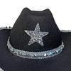 Novelty Hat, Party Hat ,Wide Brim Sequin Star ,Ladies ,Western for Ladies Engagement Fancy