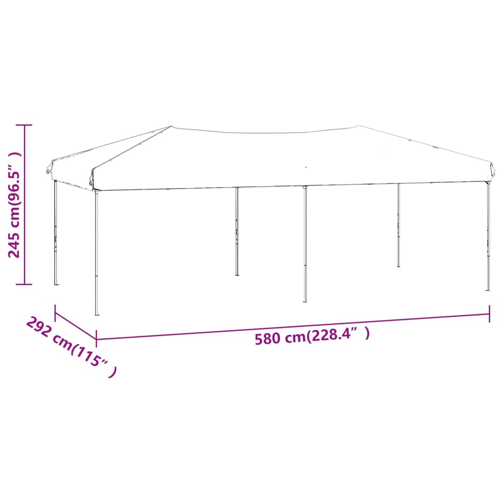 Folding Party Tent Blue 3x6 M